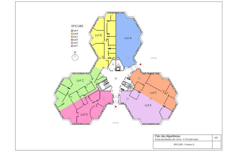 Location de bureau de 720 m² à Saint-Aubin - 91190 plan - 1