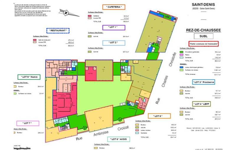 Location de bureau de 7 845 m² à Saint-Denis - 93200 plan - 1