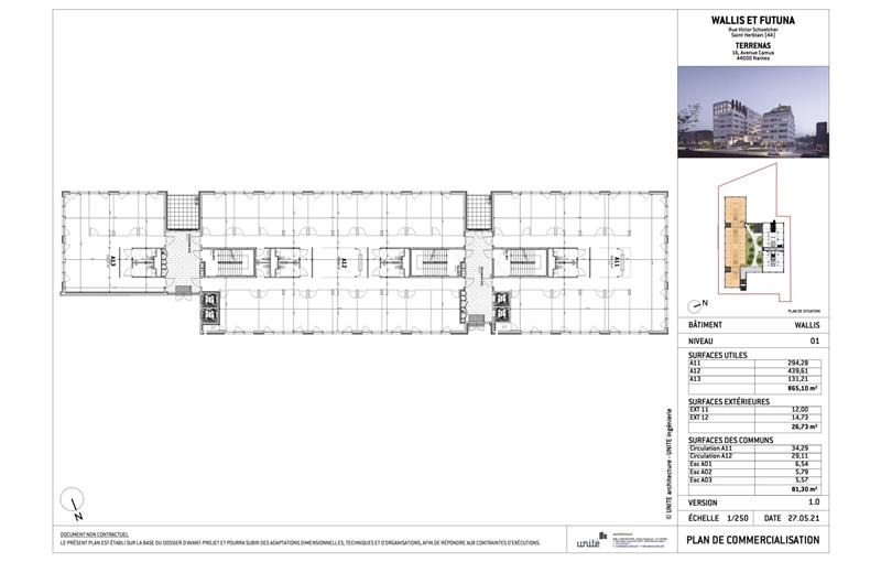 Location de bureau de 4 300 m² à Saint-Herblain - 44800 plan - 1