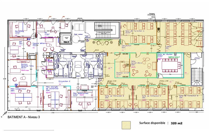 Location de bureau de 591 m² à Saint-Herblain - 44800 plan - 1