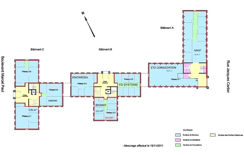 Location de bureau de 426 m² à Saint-Herblain - 44800 plan - 1