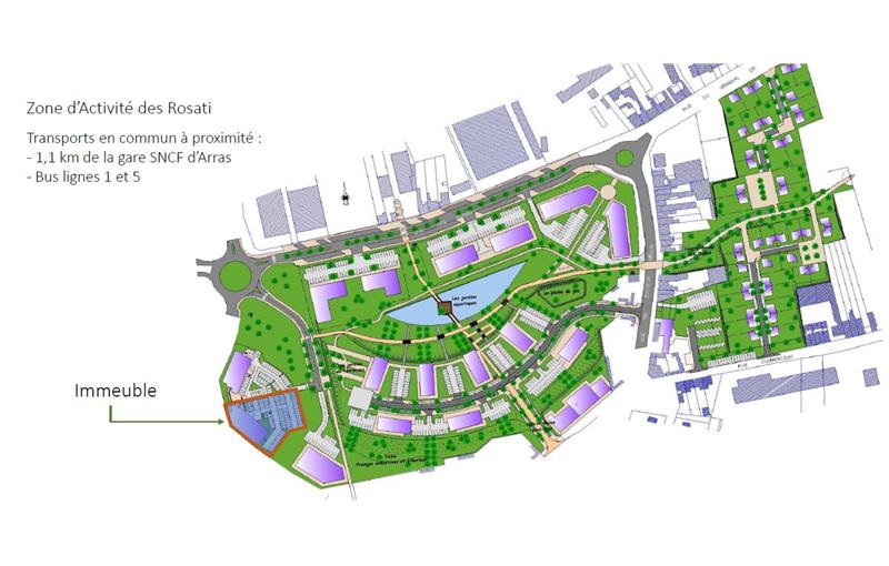 Location de bureau de 646 m² à Saint-Laurent-Blangy - 62223 plan - 1