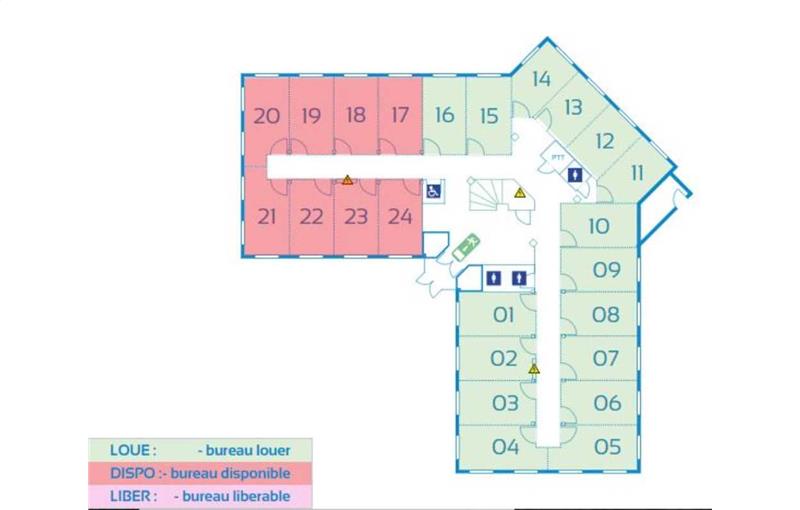 Location de bureau de 210 m² à Saint-Ouen-l'Aumône - 95310 plan - 1