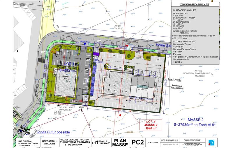 Location de bureau de 1 536 m² à Saint-Priest - 69800 plan - 1