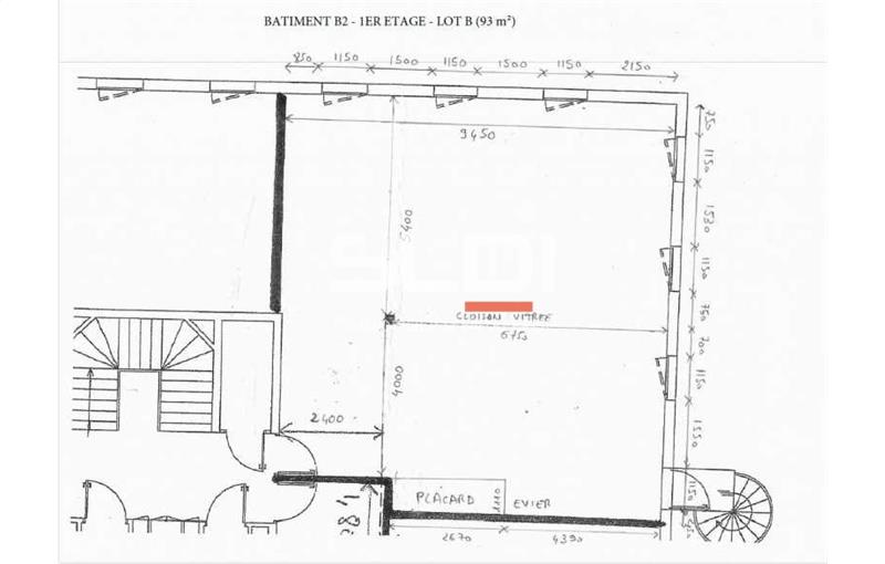 Location de bureau de 93 m² à Saint-Priest - 69800 plan - 1