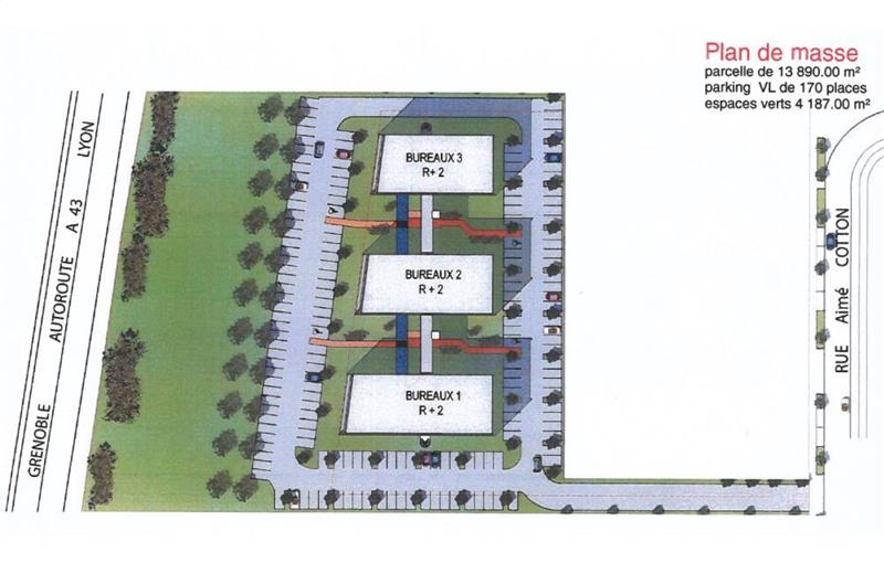 Location de bureau de 2 219 m² à Saint-Priest - 69800 plan - 1