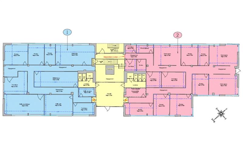 Location de bureau de 2 555 m² à Saint-Priest - 69800 plan - 1