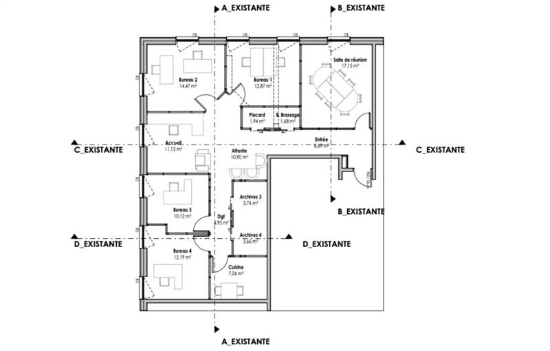 Location de bureau de 132 m² à Saint-Sébastien-sur-Loire - 44230 plan - 1