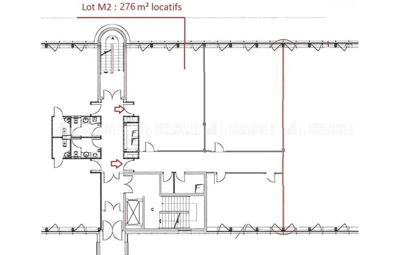 Location de bureau de 276 m² à Schiltigheim - 67300 plan - 1