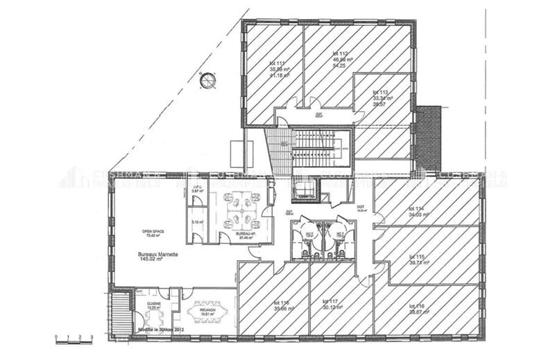 Location de bureau de 160 m² à Strasbourg - 67000 plan - 1