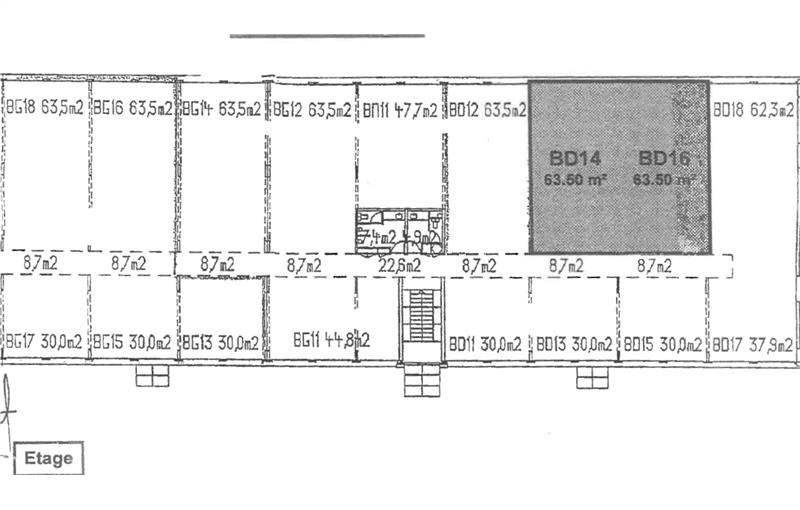 Location de bureau de 190 m² à Templemars - 59175 plan - 1