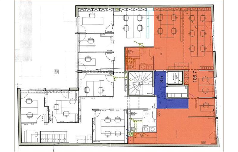 Location de bureau de 106 m² à Toulouse - 31000 plan - 1