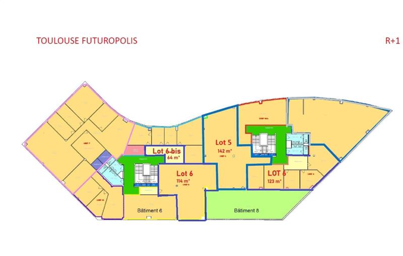 Location de bureau de 443 m² à Toulouse - 31000 plan - 1