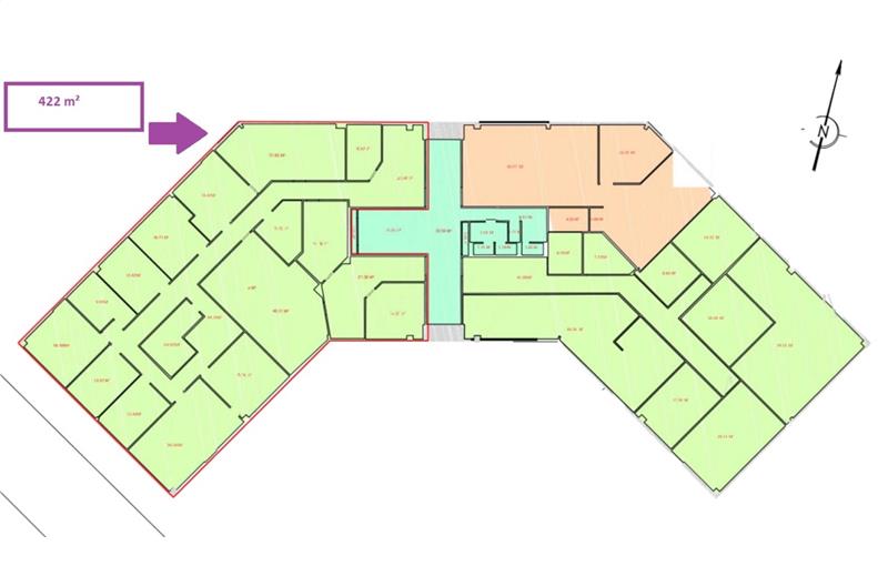 Location de bureau de 422 m² à Toulouse - 31000 plan - 1