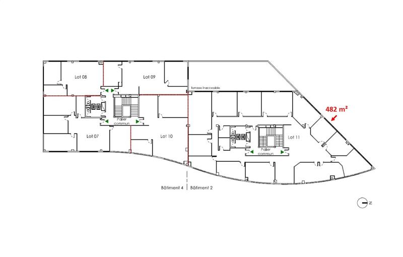 Location de bureau de 482 m² à Toulouse - 31000 plan - 1