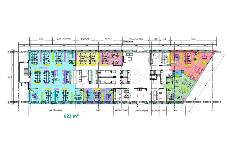 Location de bureau de 623 m² à Toulouse - 31000 plan - 1