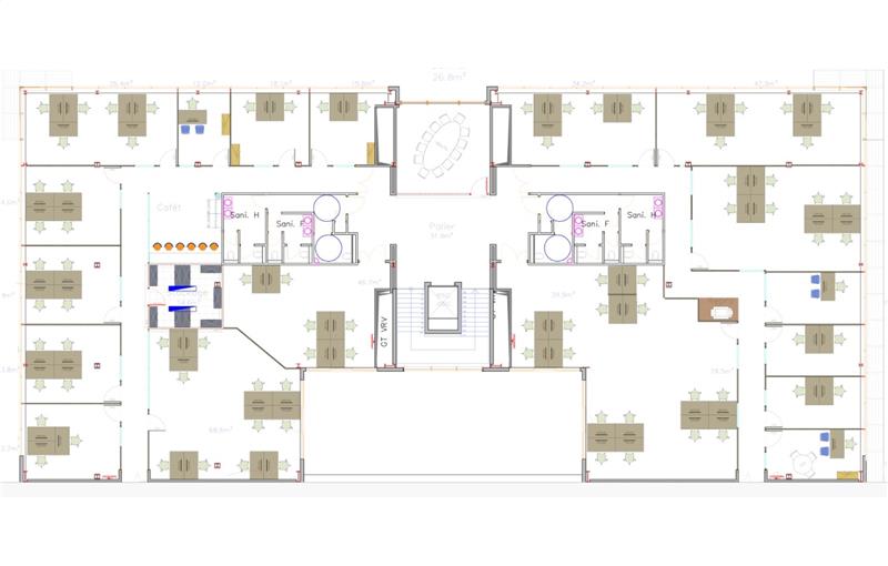 Location de bureau de 700 m² à Toulouse - 31000 plan - 1