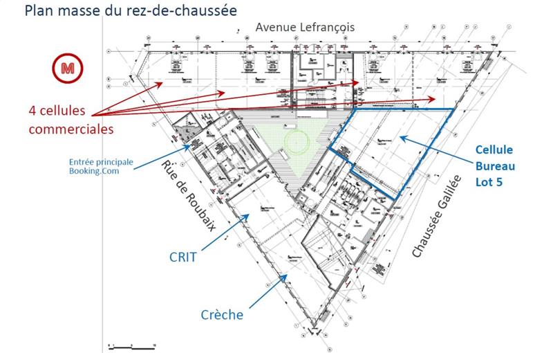 Location de bureau de 477 m² à Tourcoing - 59200 plan - 1