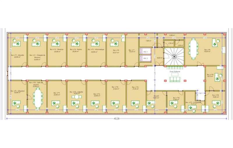 Location de bureau de 280 m² à Trappes - 78190 plan - 1