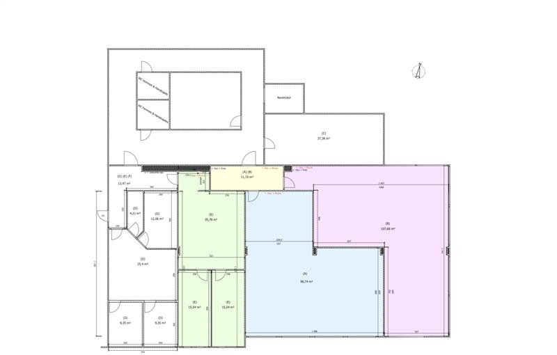 Location de bureau de 285 m² à Trignac - 44570 plan - 1