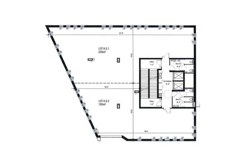 Location de bureau de 450 m² à Valenciennes - 59300 plan - 1