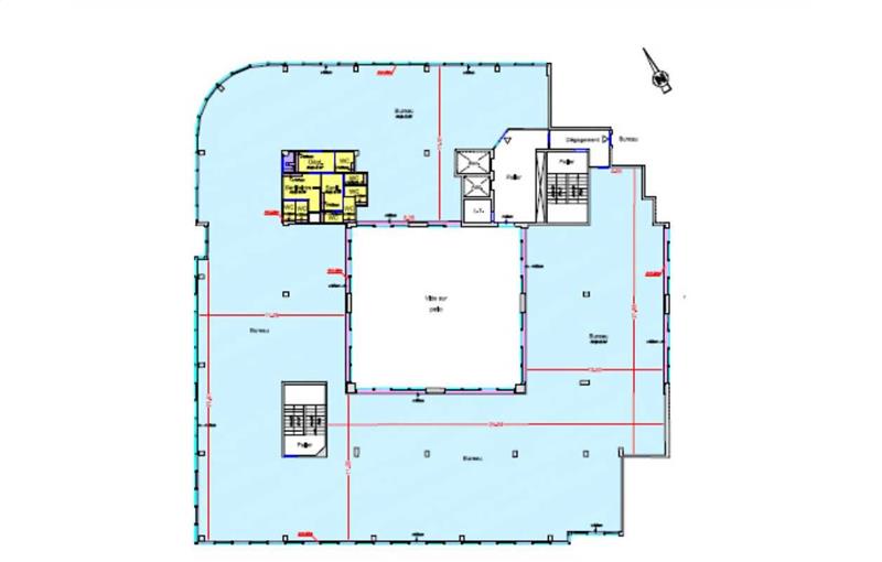 Location de bureau de 3 423 m² à Vélizy-Villacoublay - 78140 plan - 1