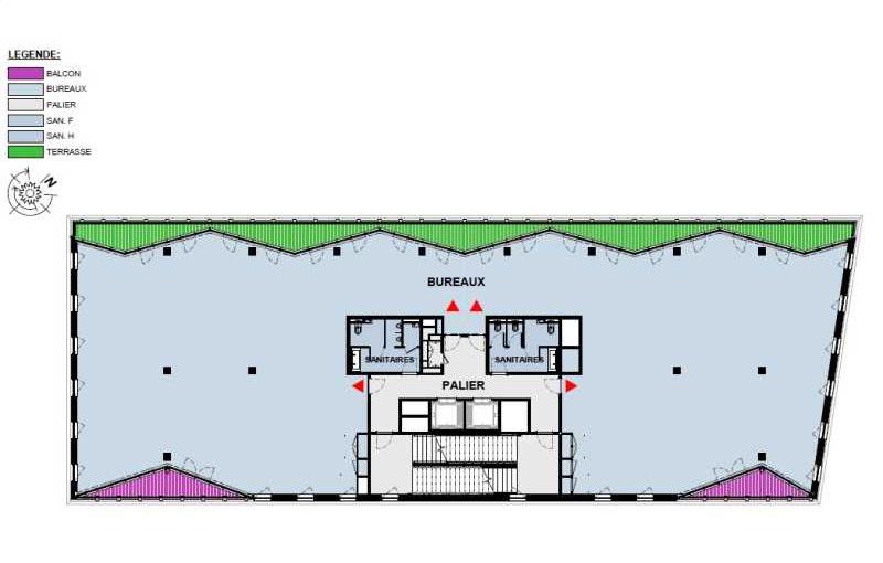 Location de bureau de 1 089 m² à Vénissieux - 69200 plan - 1