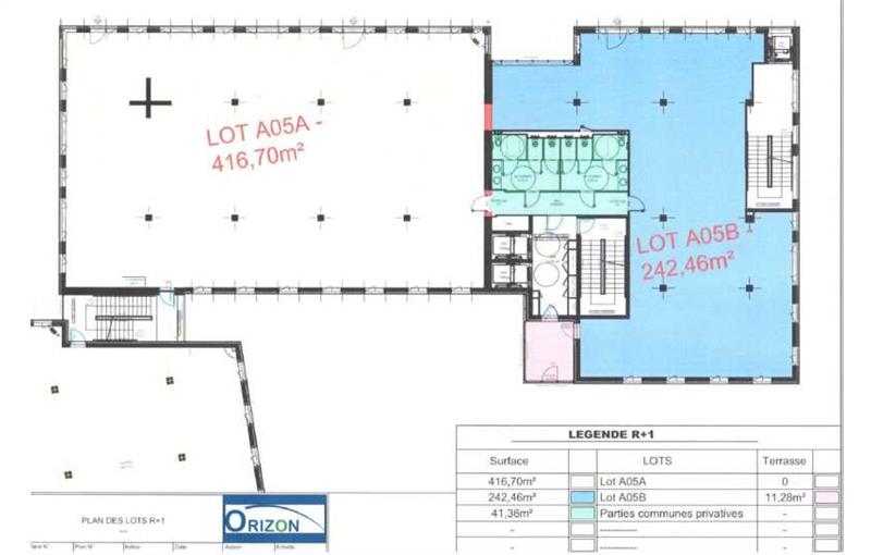 Location de bureau de 701 m² à Vénissieux - 69200 plan - 1