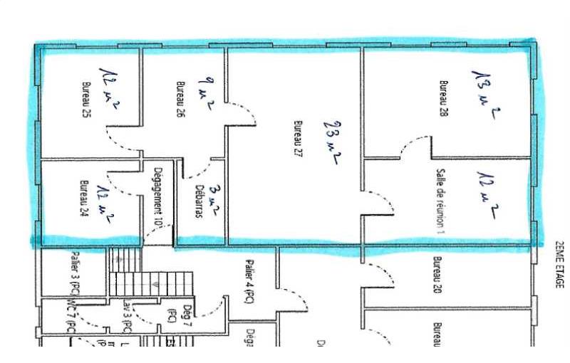 Location de bureau de 211 m² à Versailles - 78000 plan - 1