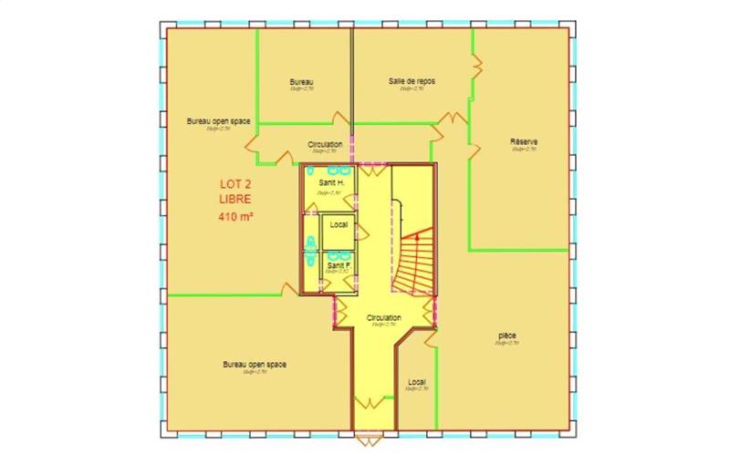 Location de bureau de 410 m² à Villebon-sur-Yvette - 91140 plan - 1