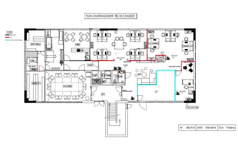 Location de bureau de 640 m² à Villebon-sur-Yvette - 91140 plan - 1