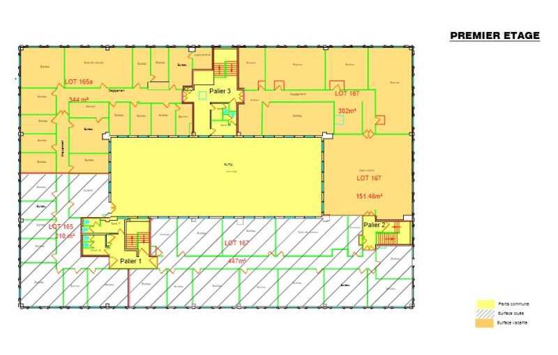 Location de bureau de 1 604 m² à Villebon-sur-Yvette - 91140 plan - 1