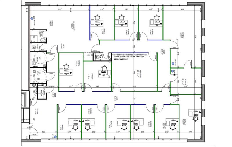 Location de bureau de 339 m² à Villenave-d'Ornon - 33140 plan - 1