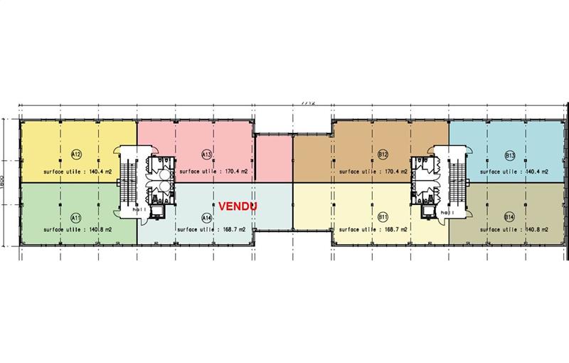 Location de bureau de 2 532 m² à Villeneuve-d'Ascq - 59491 plan - 1