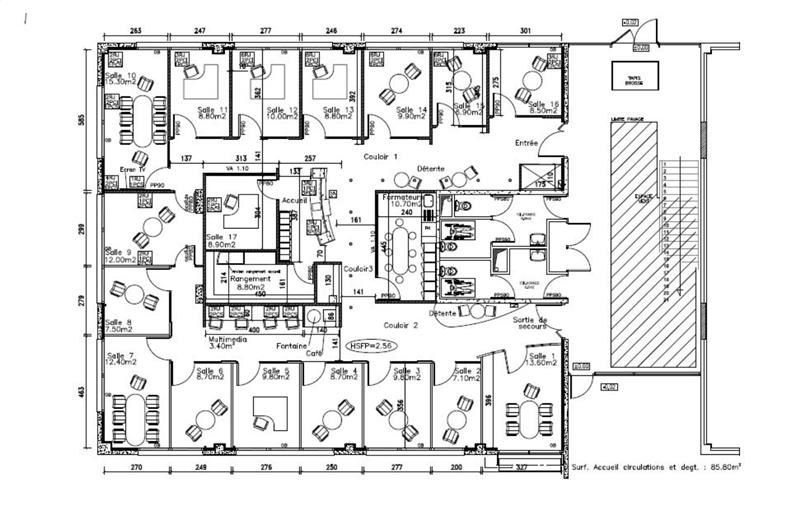 Location de bureau de 344 m² à Villeneuve-d'Ascq - 59491 plan - 1