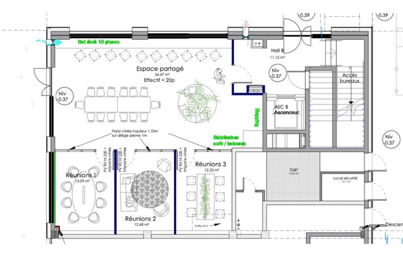 Location de bureau de 4 103 m² à Villeneuve-d'Ascq - 59491 plan - 1