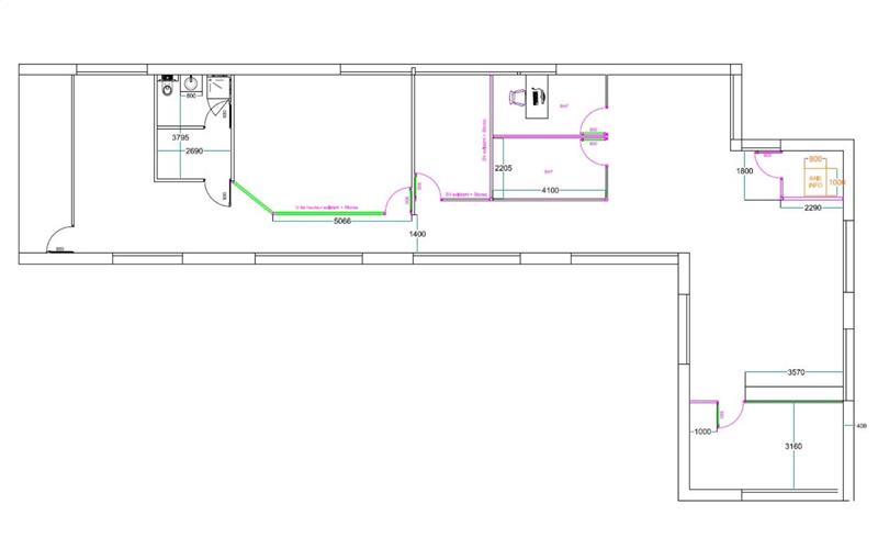 Location de bureau de 221 m² à Villeneuve-d'Ascq - 59491 plan - 1