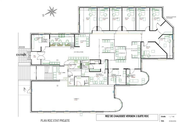 Location de bureau de 493 m² à Villeneuve-d'Ascq - 59491 plan - 1