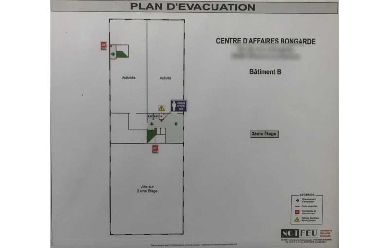 Location de bureau de 1 080 m² à Villeneuve-la-Garenne - 92390 plan - 1