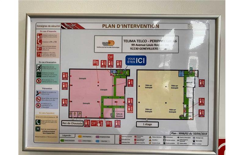 Location de bureau de 2 179 m² à Villeneuve-la-Garenne - 92390 plan - 1