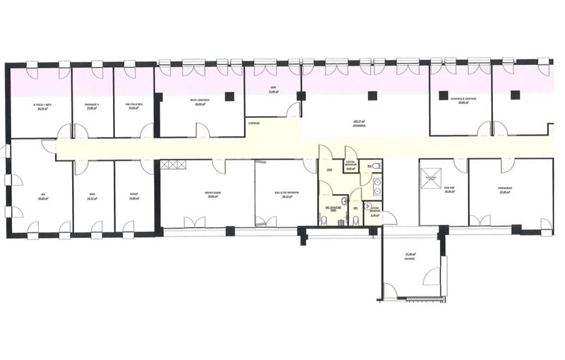 Location de bureau de 485 m² à Villeneuve-lès-Bouloc - 31620 plan - 1