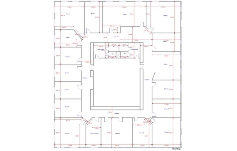 Location de bureau de 461 m² à Villeurbanne - 69100 plan - 1