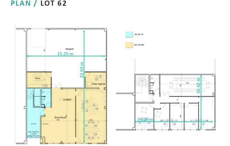 Location de bureau de 900 m² à Vitry-sur-Seine - 94400 plan - 1