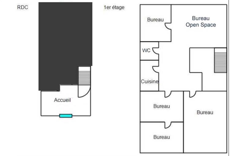 Location de bureau de 133 m² à Voisins-le-Bretonneux - 78960 plan - 1