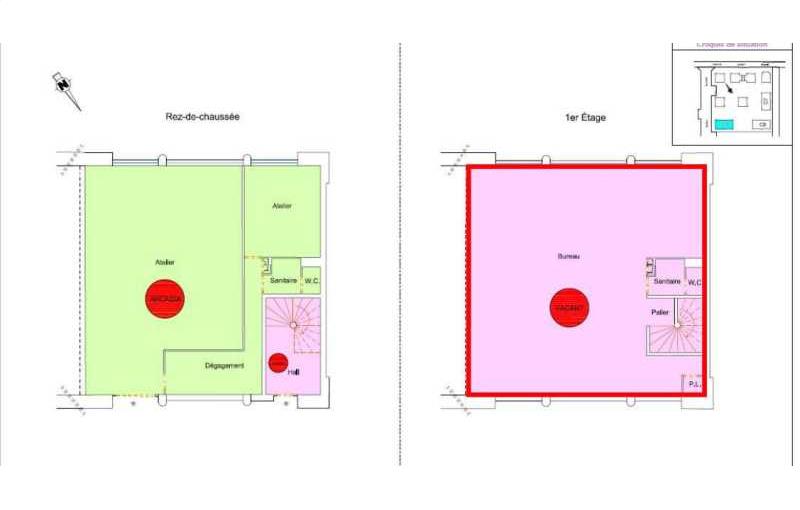 Location de bureau de 150 m² à Voisins-le-Bretonneux - 78960 plan - 1