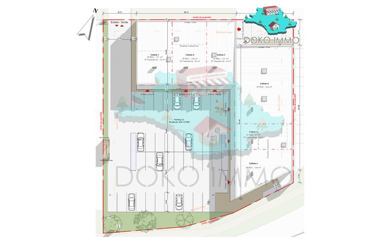 Location de local commercial de 142 m² à Blain - 44130 plan - 1