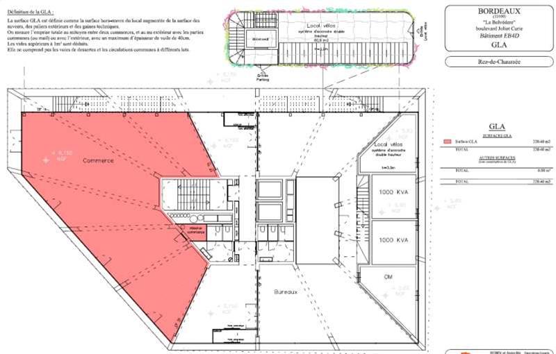 Location de local commercial de 205 m² à Bordeaux - 33000 plan - 1