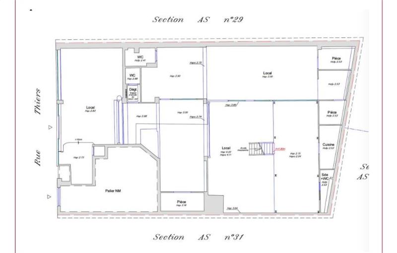 Location de local commercial de 350 m² à Boulogne-Billancourt - 92100 plan - 1