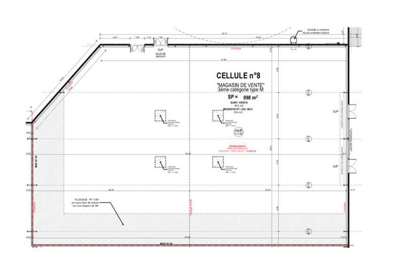 Location de local commercial de 998 m² à Champigny - 51370 plan - 1