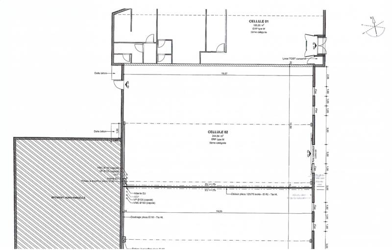 Location de local commercial de 247 m² à La Chapelle-Glain - 44670 plan - 1